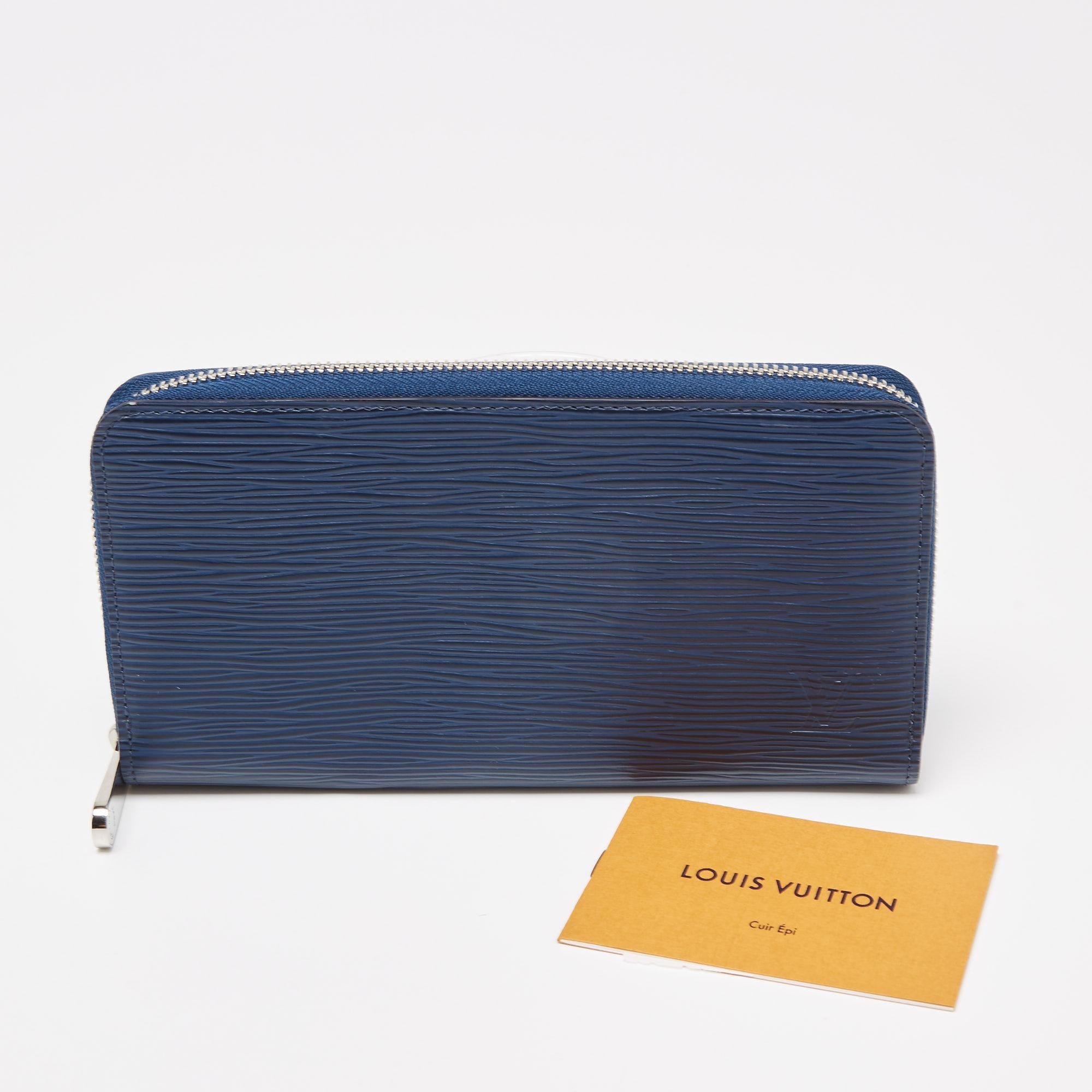 Louis Vuitton Blue Marine Epi Leather Zippy Wallet 1