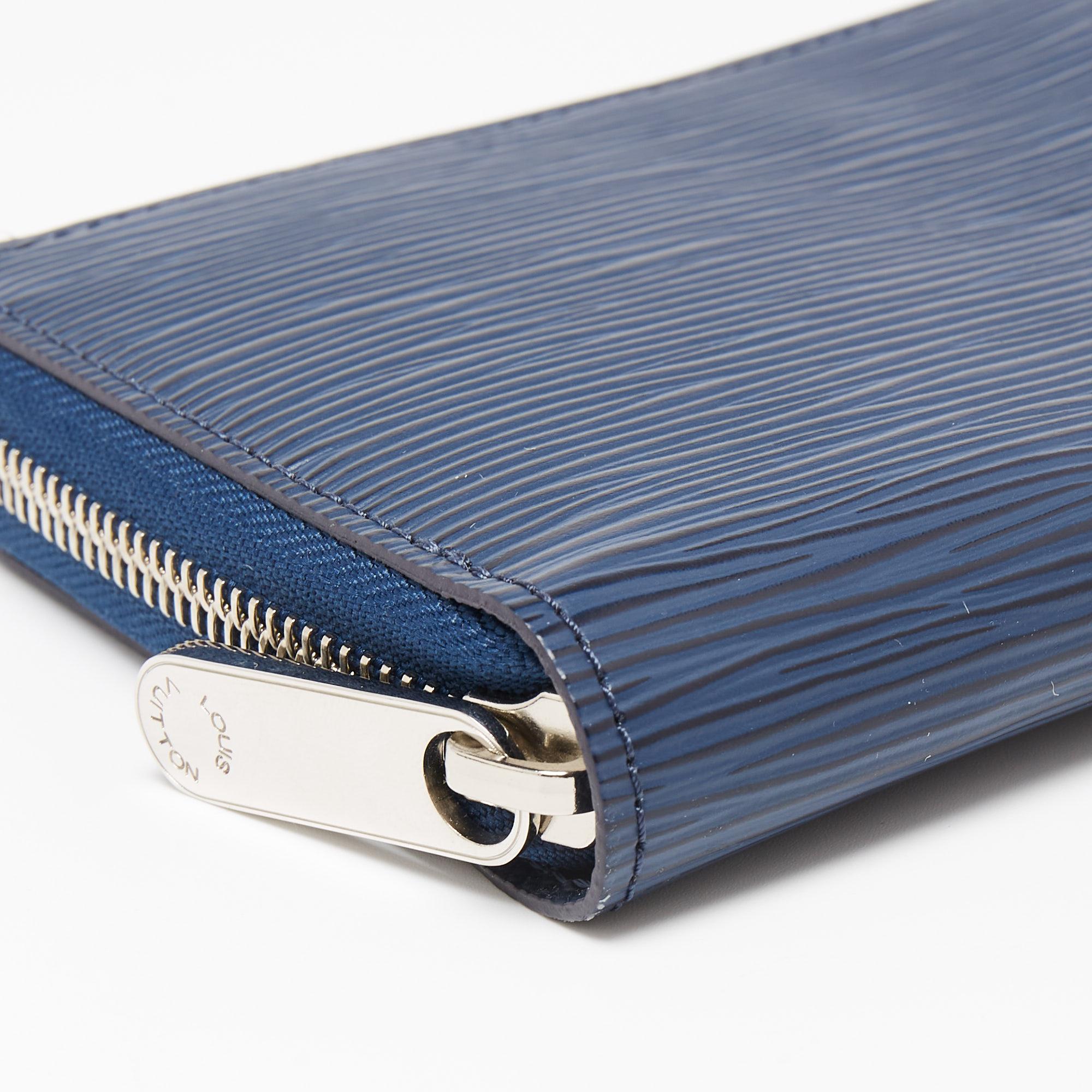 Louis Vuitton Blue Marine Epi Leather Zippy Wallet 4