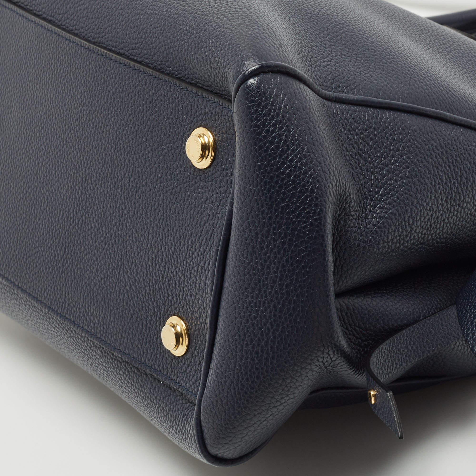 Louis Vuitton Blue Marine Leather Milla MM Bag 13