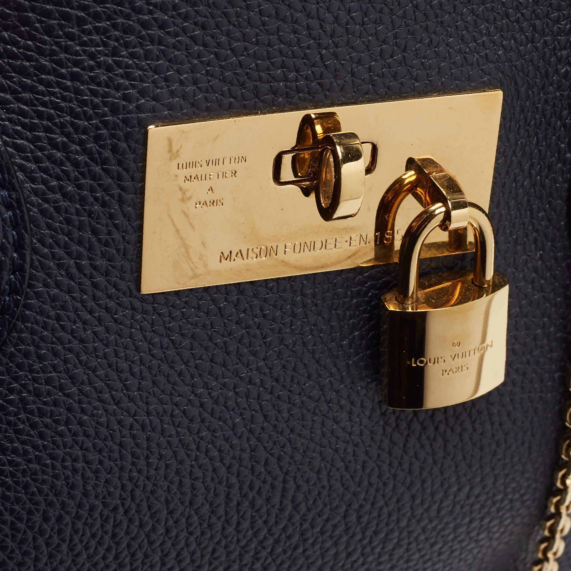 Louis Vuitton Blue Marine Leather Milla MM Bag 2