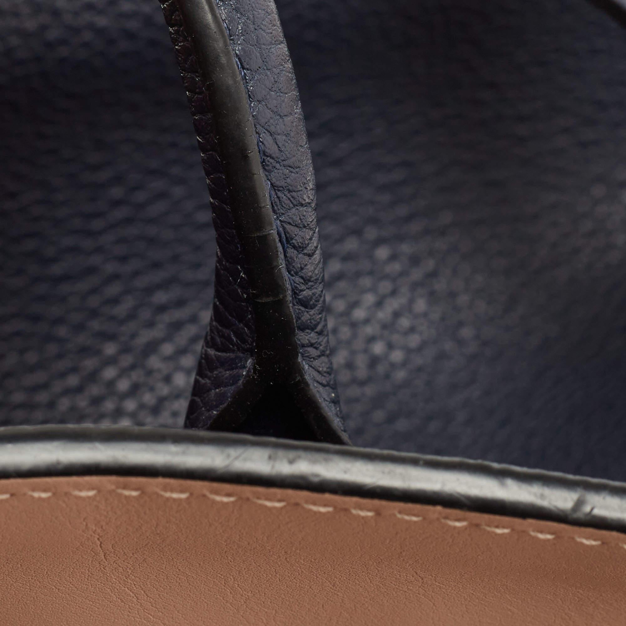 Louis Vuitton Blue Marine Leather Milla MM Bag 4