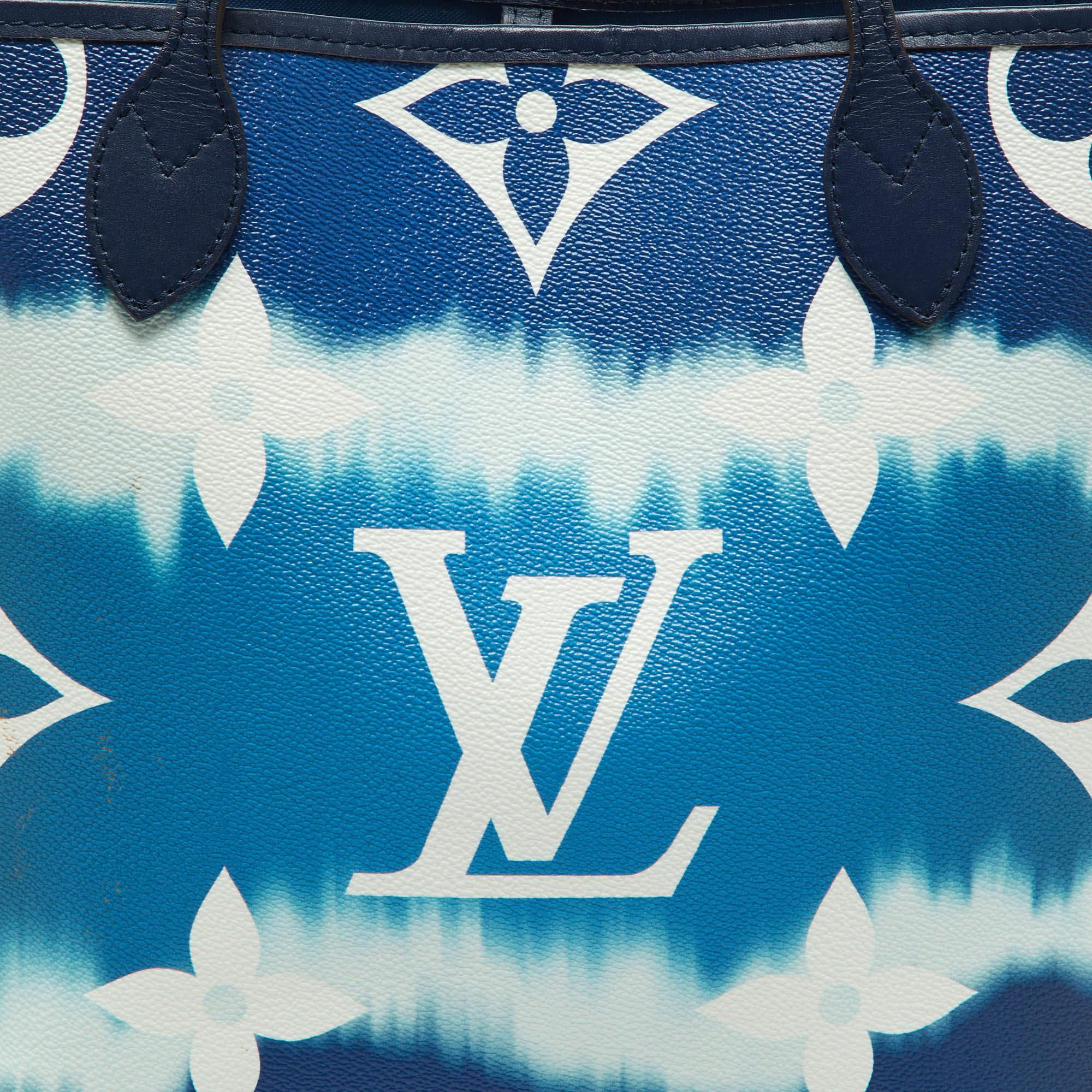 Louis Vuitton Blue Monogram Canvas Escale Neverfull MM Bag 2