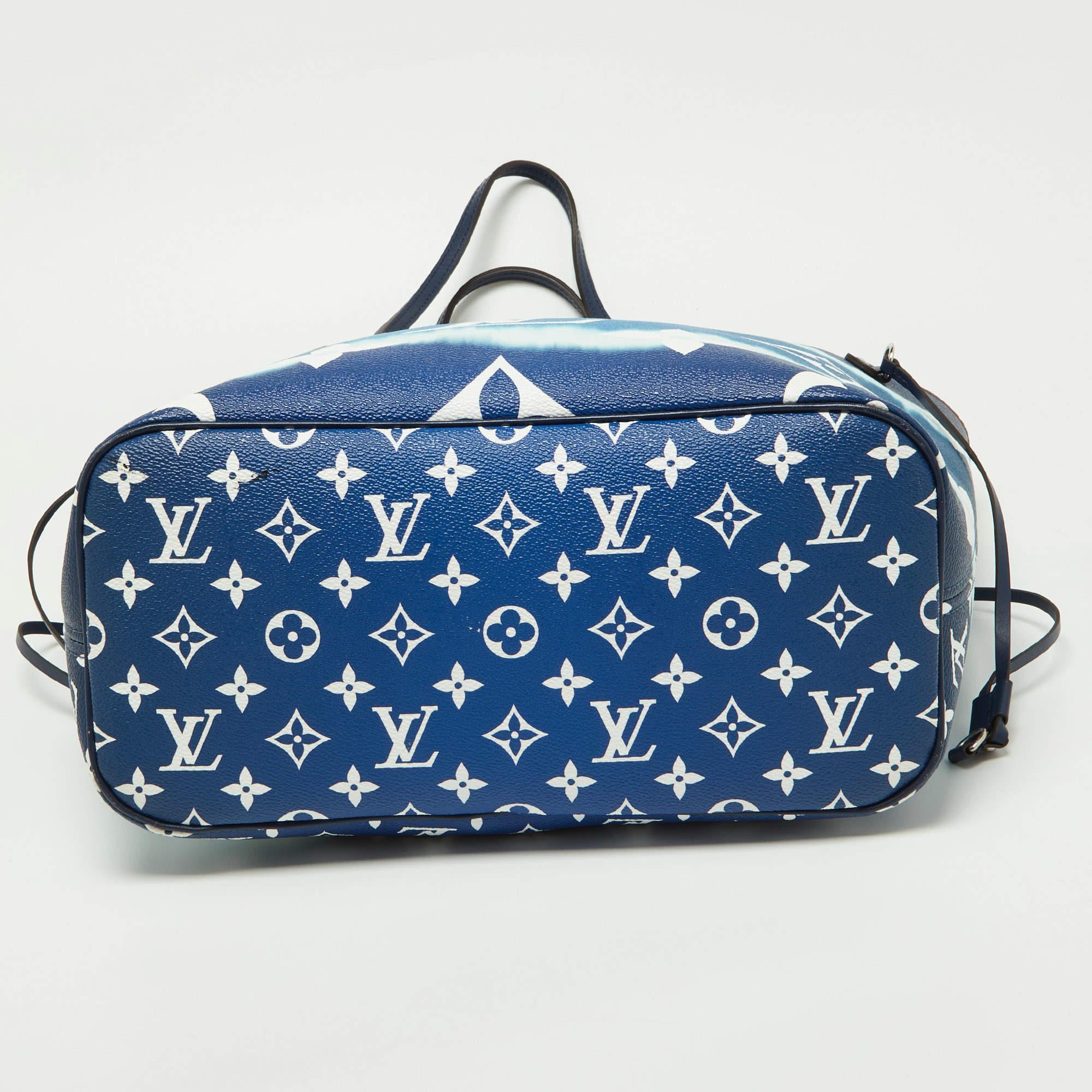 Louis Vuitton Blue Monogram Canvas Escale Neverfull MM Bag 3