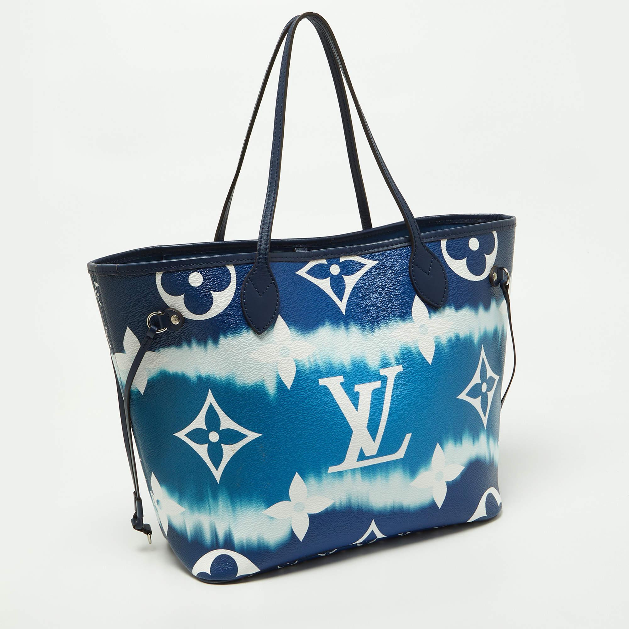 Louis Vuitton Blue Monogram Canvas Escale Neverfull MM Bag 4