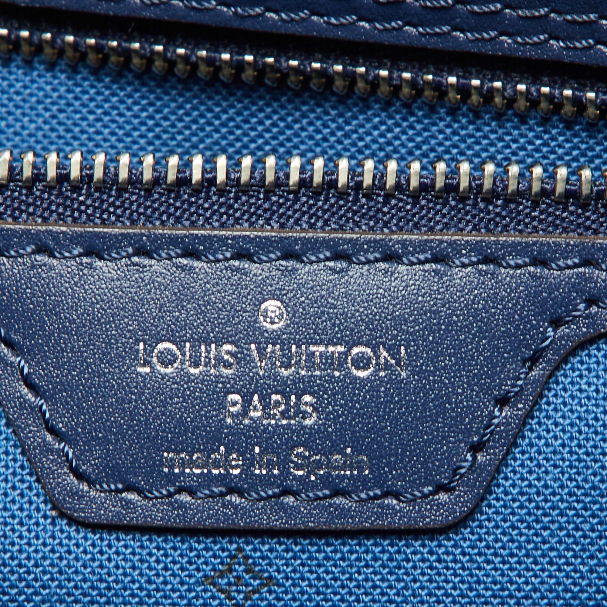 Louis Vuitton Blue Monogram Canvas Escale Neverfull MM Bag For Sale 5
