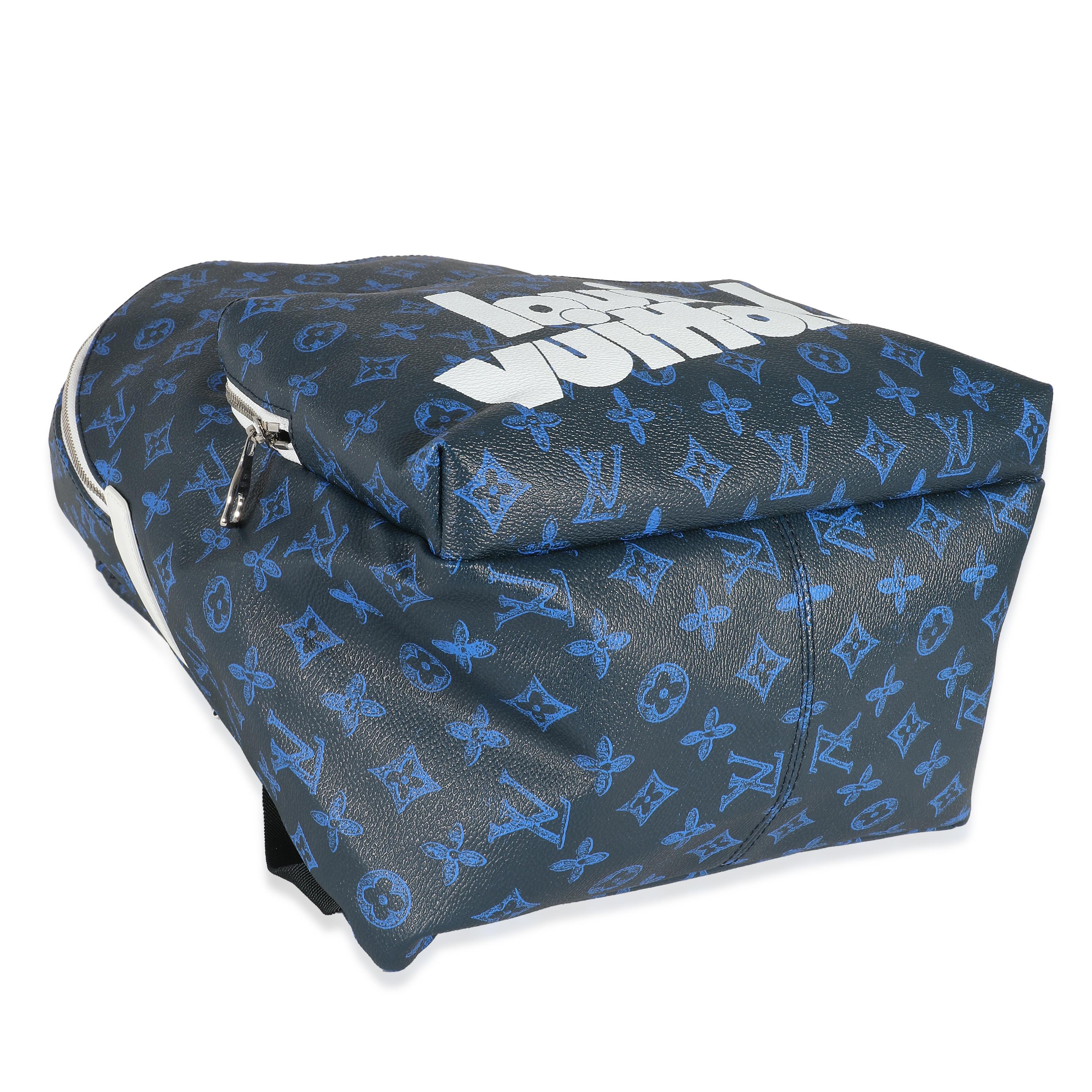 Louis Vuitton Blue Monogram Canvas Everyday Discovery Backpack For Sale 1