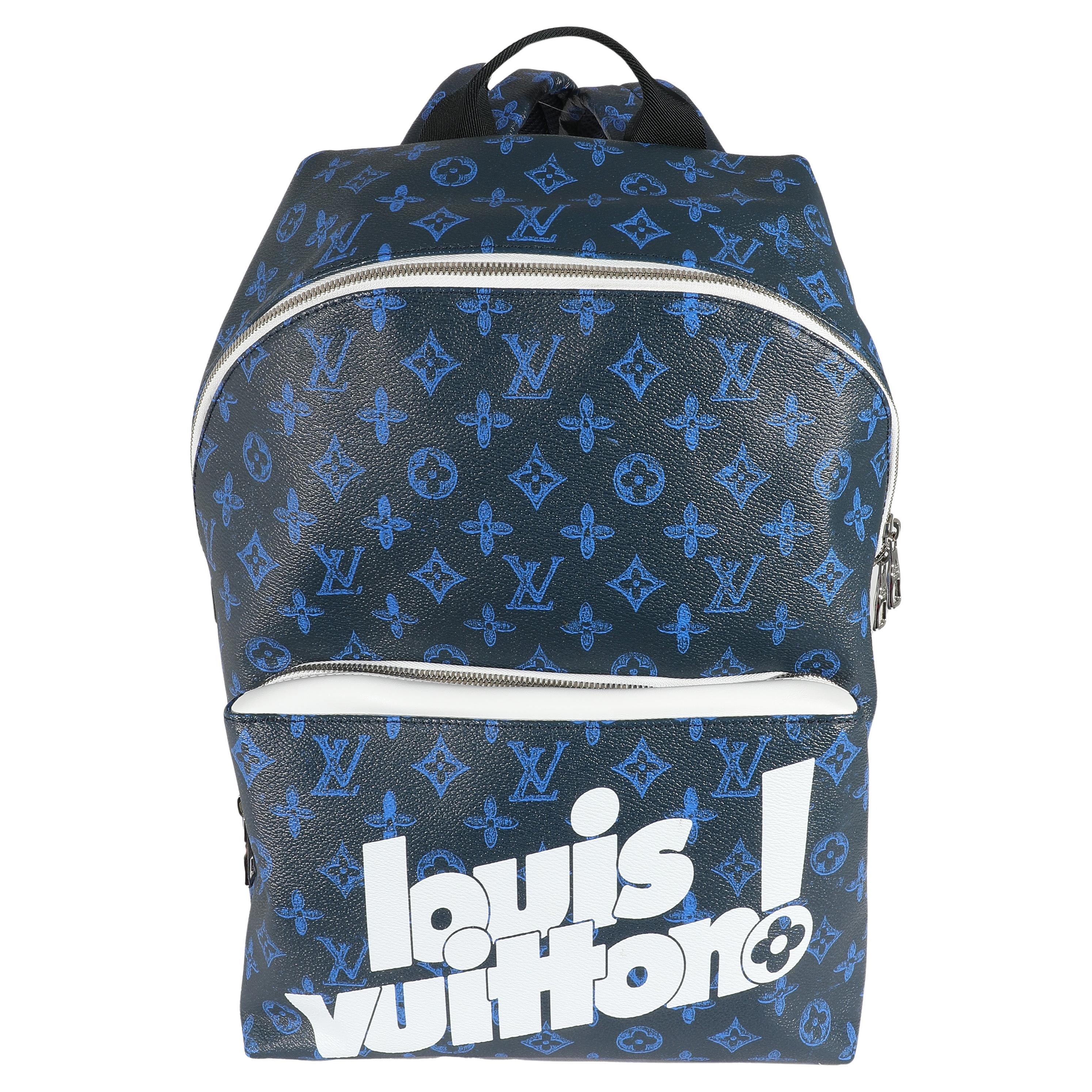 Louis Vuitton Blue Monogram Canvas Everyday Discovery Backpack For Sale