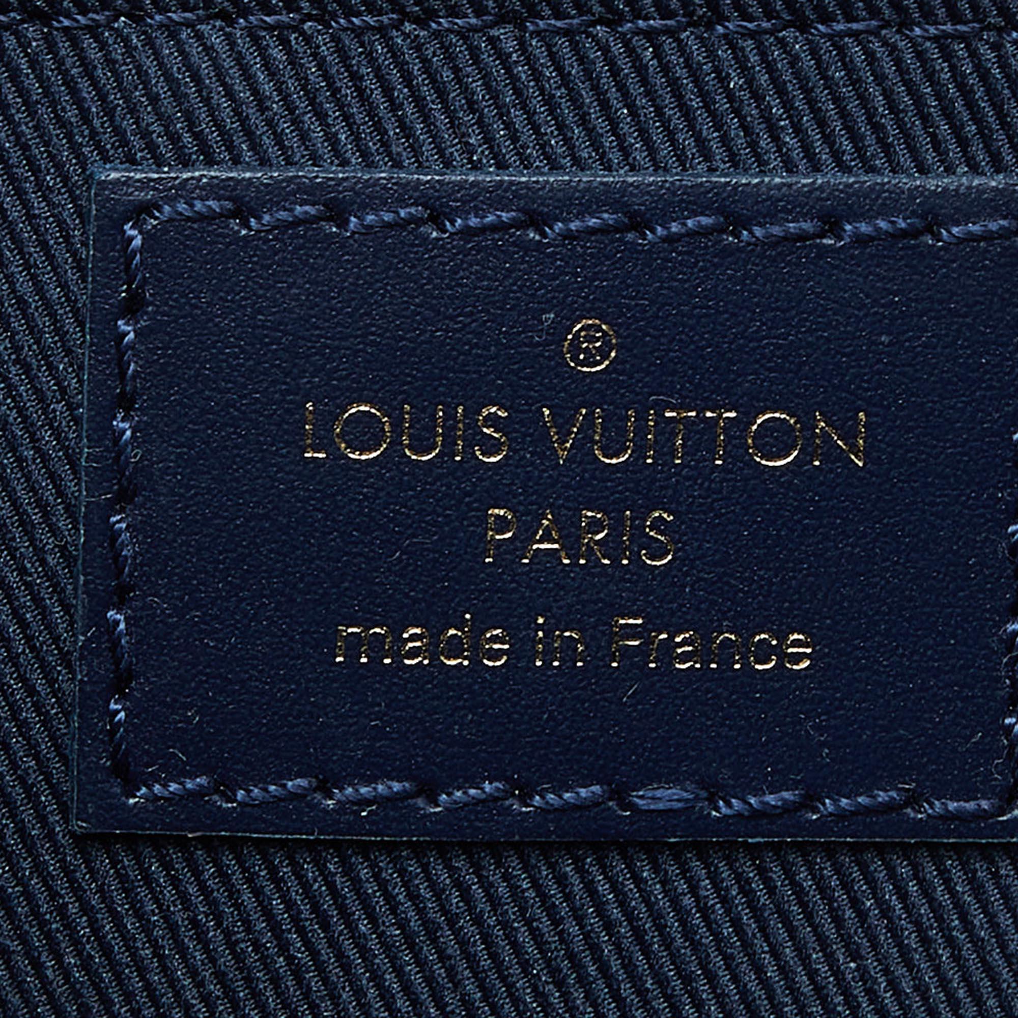 Louis Vuitton Blue Monogram Canvas Pochette Metis East West Bag In Excellent Condition In Dubai, Al Qouz 2