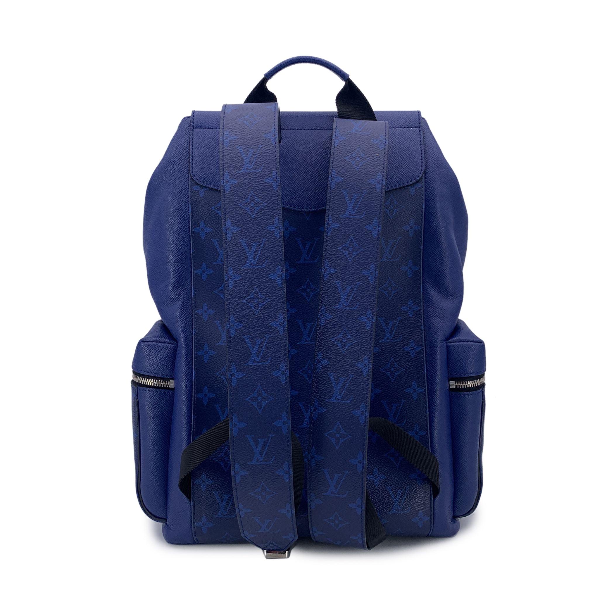 Louis Vuitton Blue Monogram Canvas Taigarama Outdoor Backpack In Excellent Condition In Rome, Rome