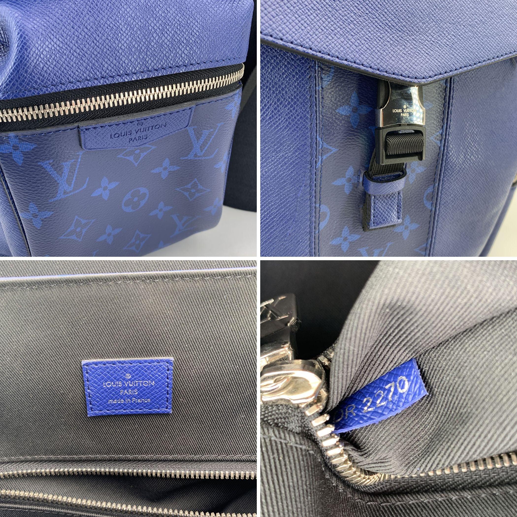 Women's or Men's Louis Vuitton Blue Monogram Canvas Taigarama Outdoor Backpack