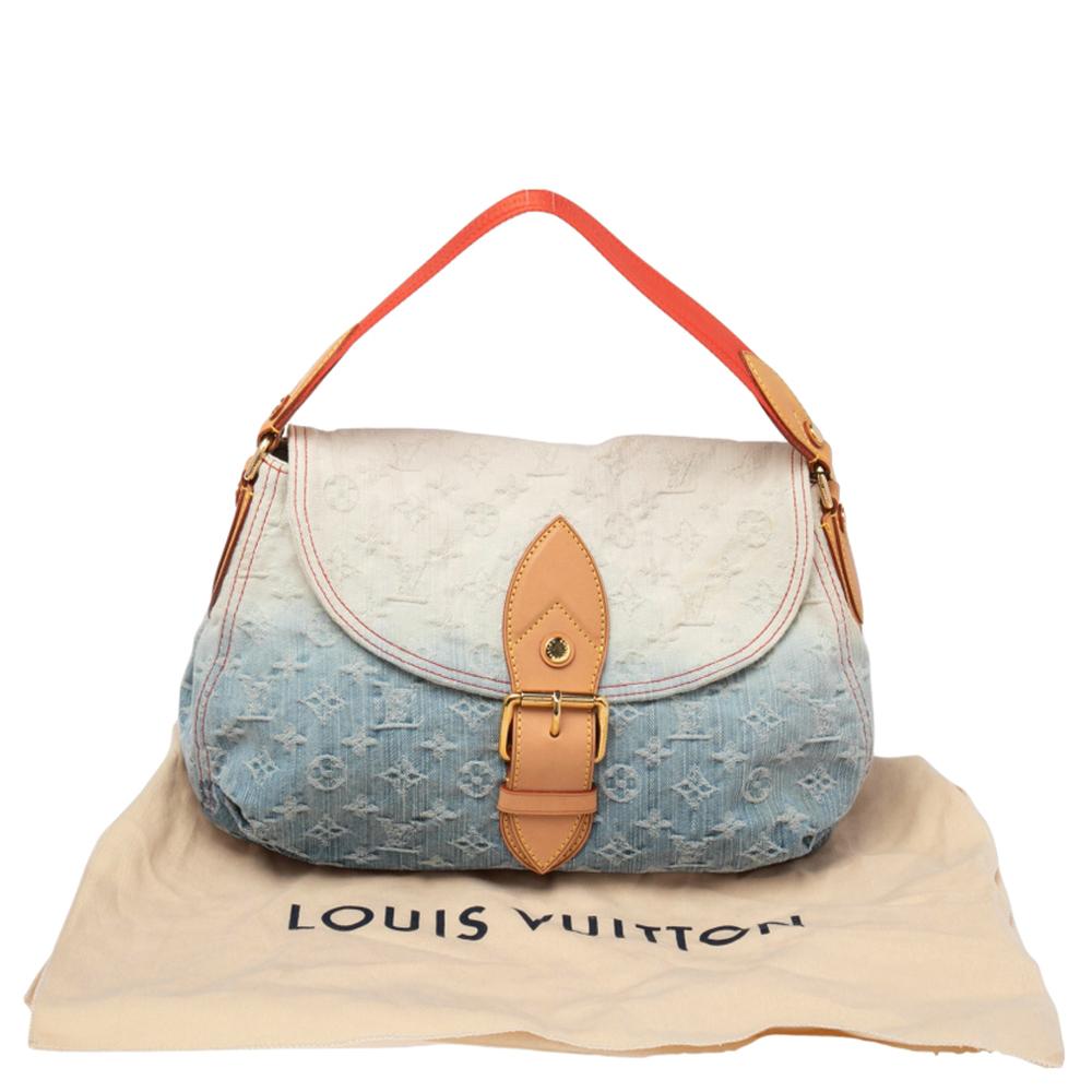Louis Vuitton Blue Monogram Denim And Leather Limited Edition Sunshine Bag 6