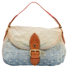 Louis Vuitton Blue Monogram Denim and Leather Limited Edition Sunshine Bag