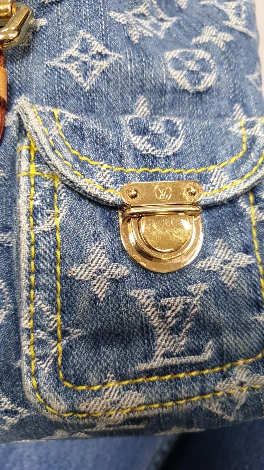 Women's Louis Vuitton Blue Monogram Denim Backpack PM