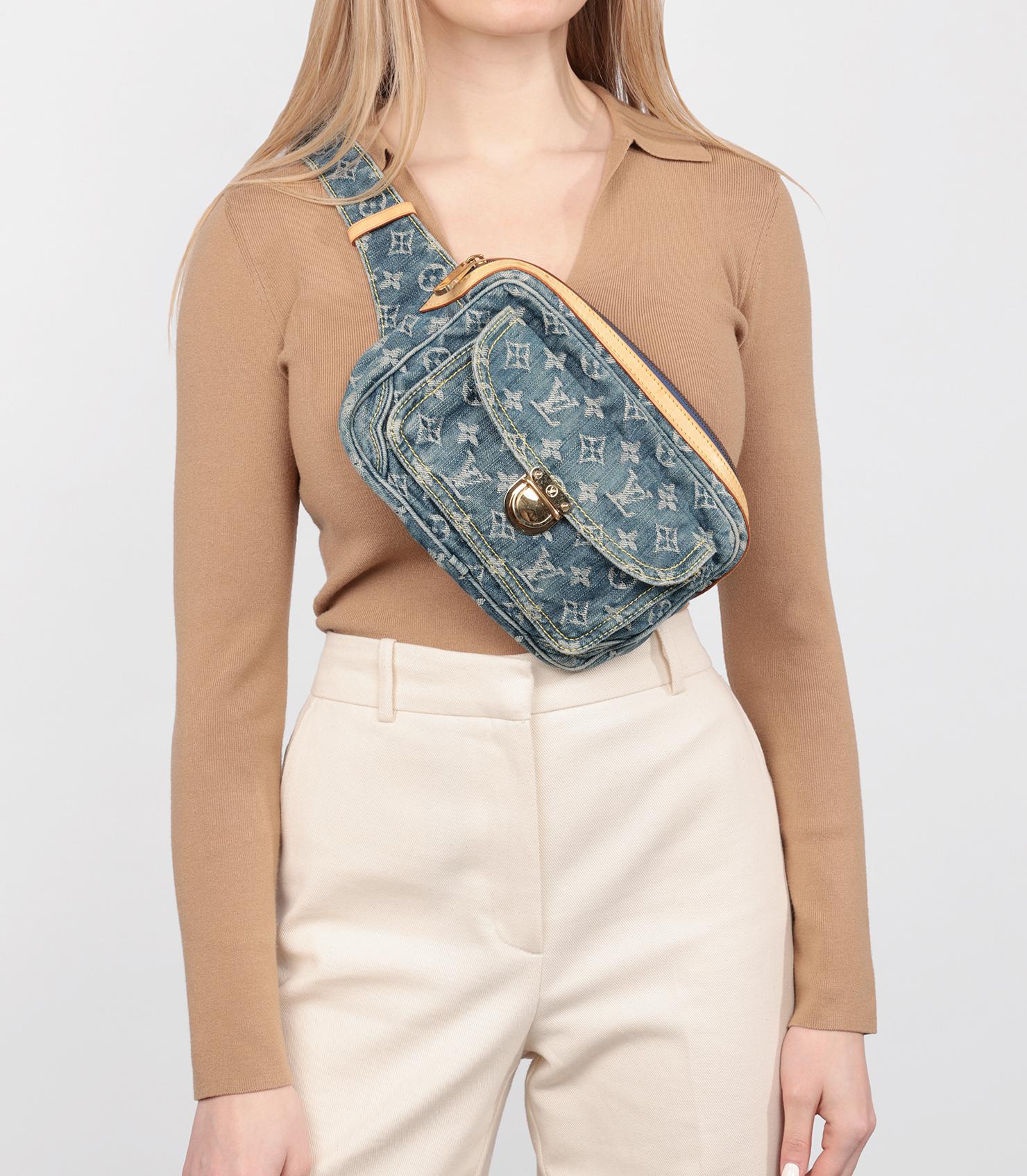 Louis Vuitton Blue Monogram Denim Bum Bag

Product Details
Xupes Ref: HB3811
Brand: Louis Vuitton
Model: Bum Bag
Type: Belt Bag, Crossbody
Serial Number: SR1037
Age: 2007
Accompanied By: Louis Vuitton Dust Bag, Box, Care Booklet
Colour: