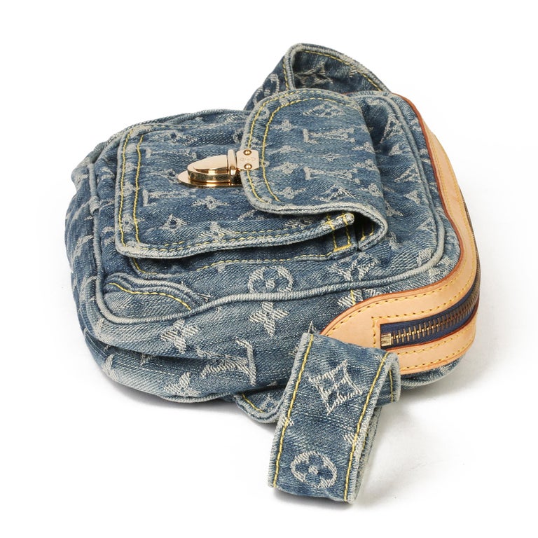 Blue Louis Vuitton Monogram Denim Outdoor Bumbag Belt Bag – Designer Revival