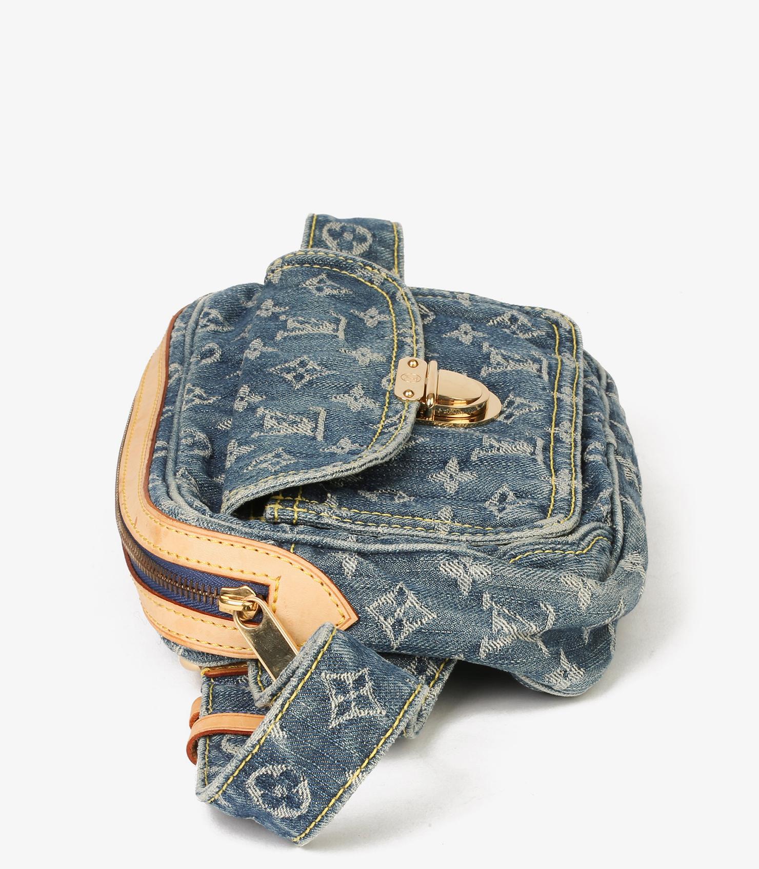 Gray Louis Vuitton Blue Monogram Denim Bum Bag