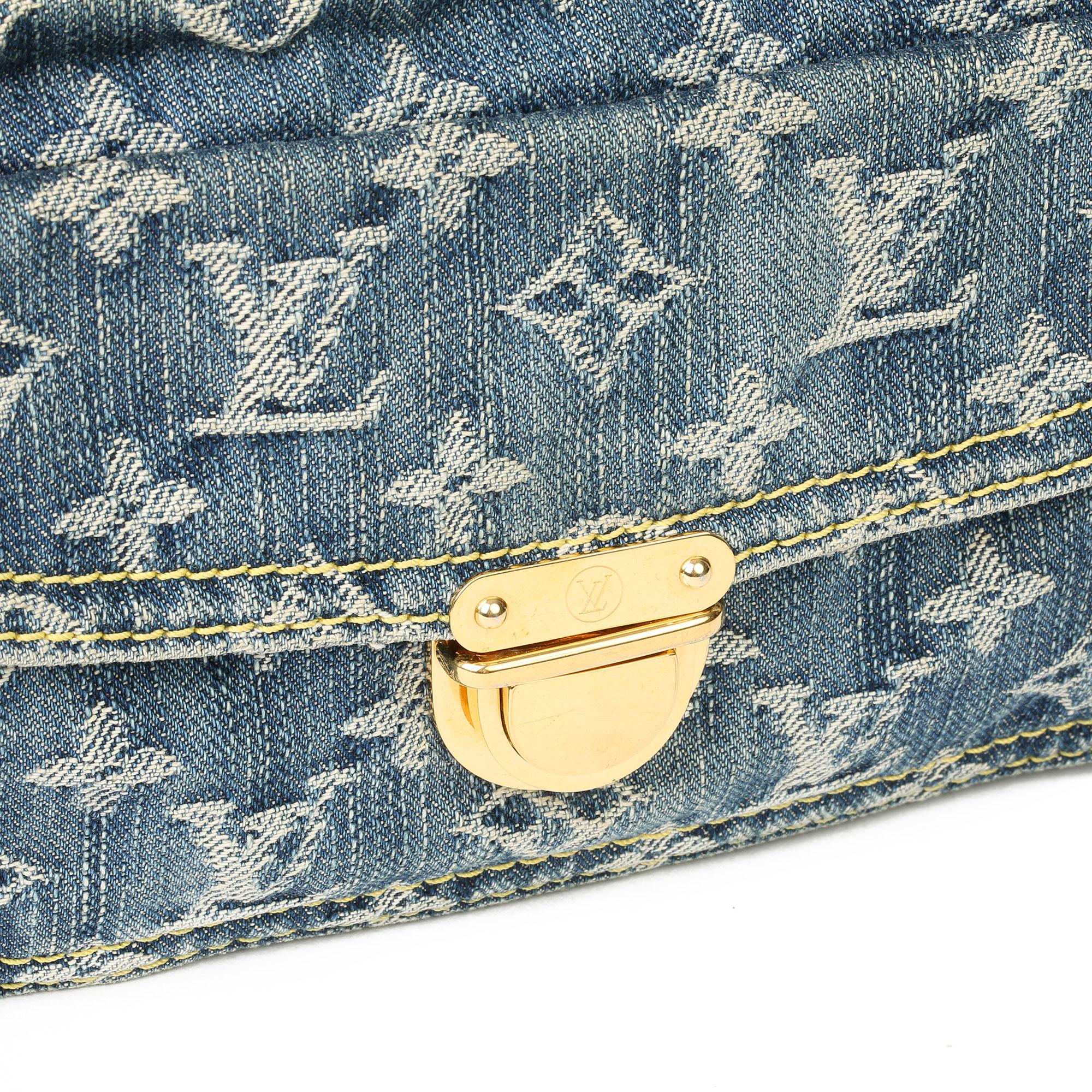 Gray Louis Vuitton Blue Monogram Denim Bum Bag