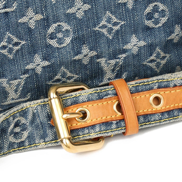 Pre-owned Louis Vuitton 2007 Denim Belt Bag In Blue