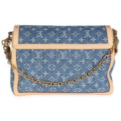 Louis Vuitton Blue Monogram Denim Dauphine Soft GM