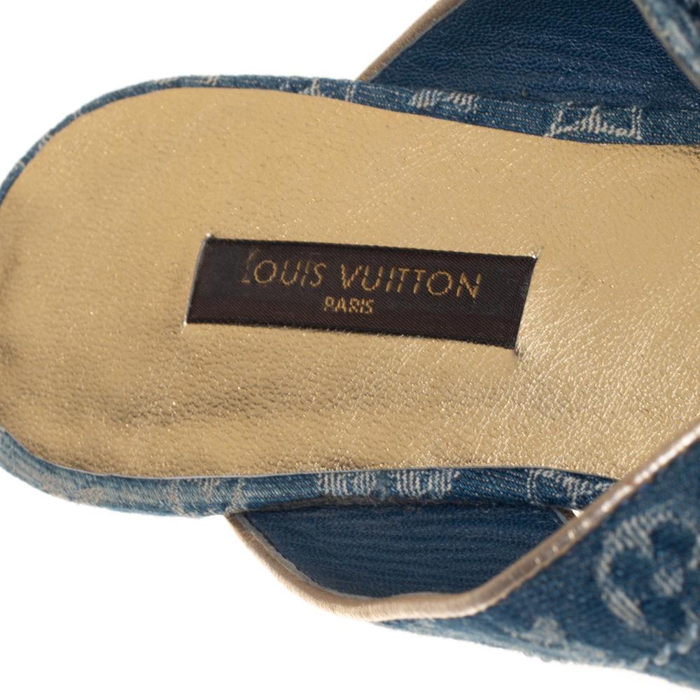 louis vuitton denim sandals