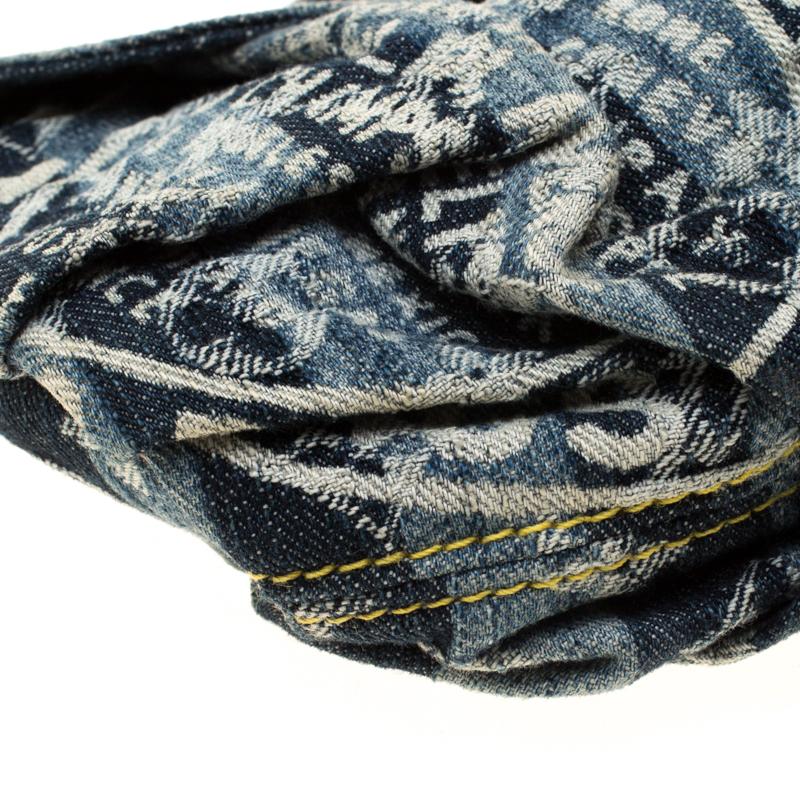 Louis Vuitton Blue Monogram Denim Limited Edition Mini Pleaty Raye Customise Bag 5