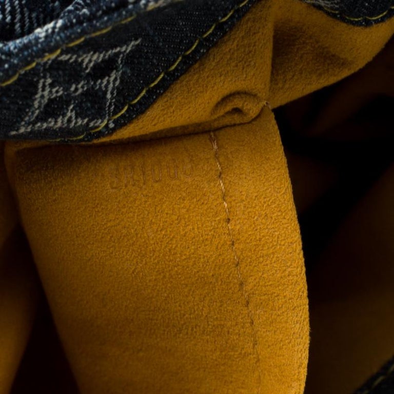 Louis Vuitton Limited Edition Blue Denim Monogram Denim Mini Pleaty Raye  Bag - Yoogi's Closet