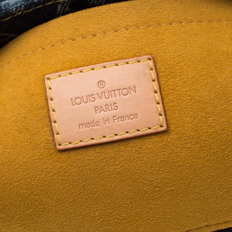 Louis Vuitton Blue Monogram Denim Limited Edition Mini Pleaty Raye Customise Bag 1