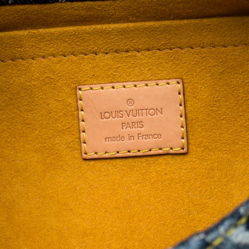 Women's Louis Vuitton Blue Monogram Denim Limited Edition Mini Pleaty Raye Customise Bag