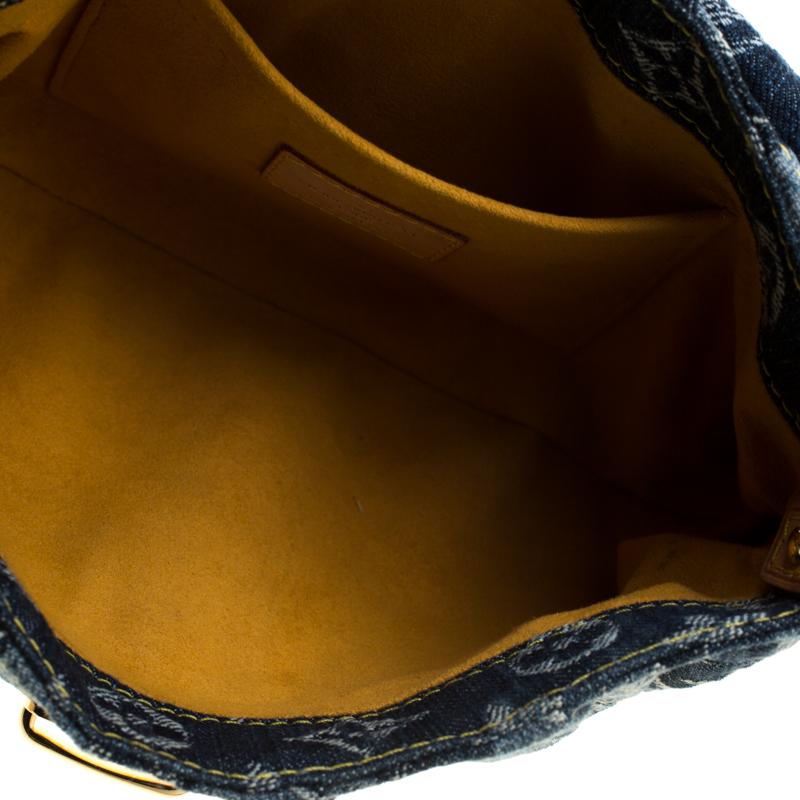 Louis Vuitton Blue Monogram Denim Limited Edition Mini Pleaty Raye Customise Bag 1