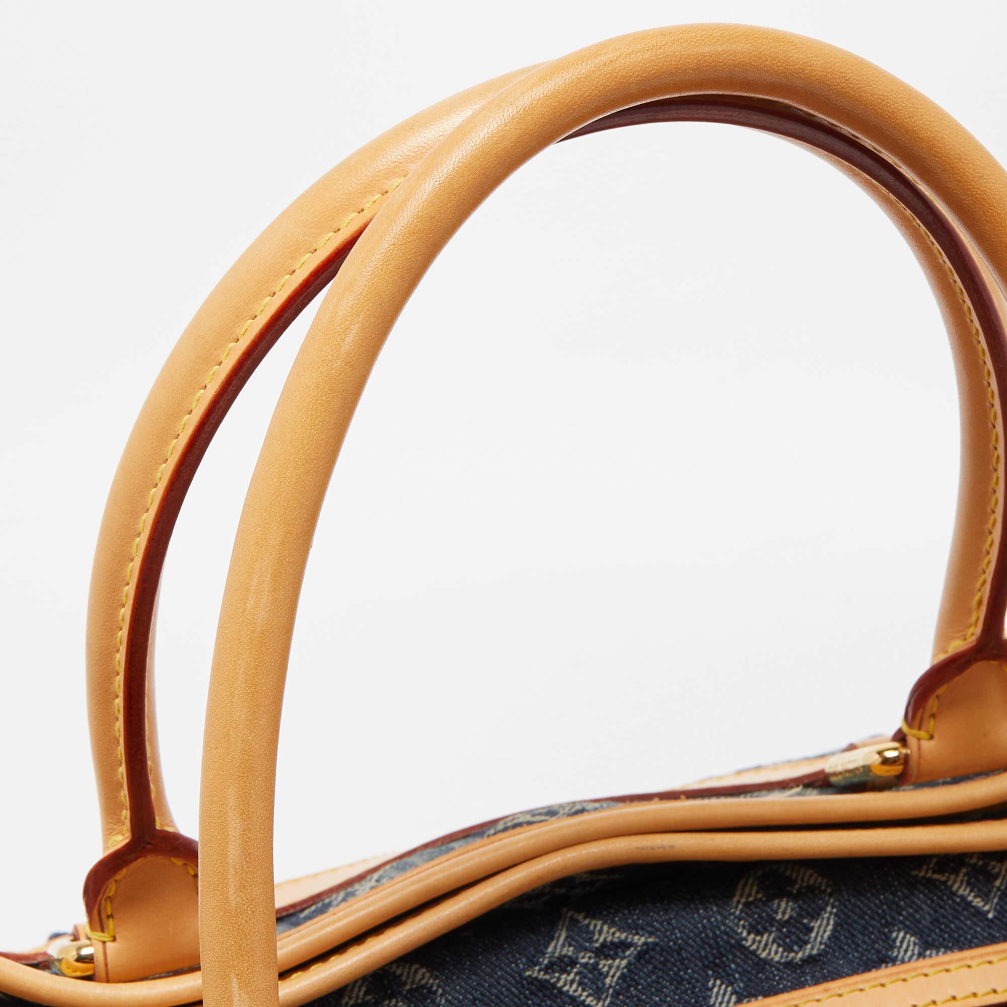Louis Vuitton Blue Monogram Denim Limited Edition Porte Epaule Raye GM Bag 2