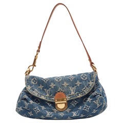 Louis Vuitton Blue Monogram Denim Mini Pleaty Bag