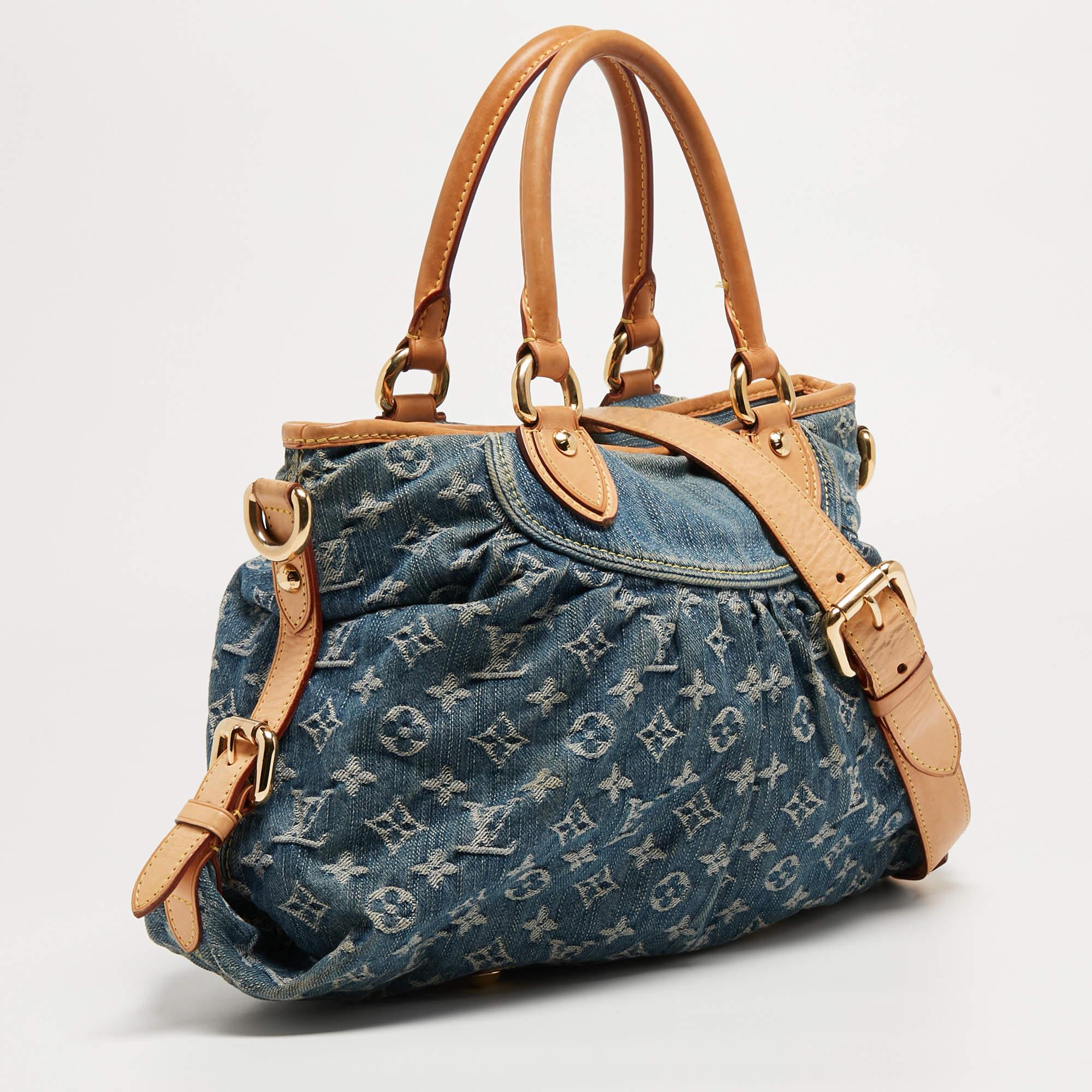 Women's Louis Vuitton Blue Monogram Denim Neo Cabby MM Bag