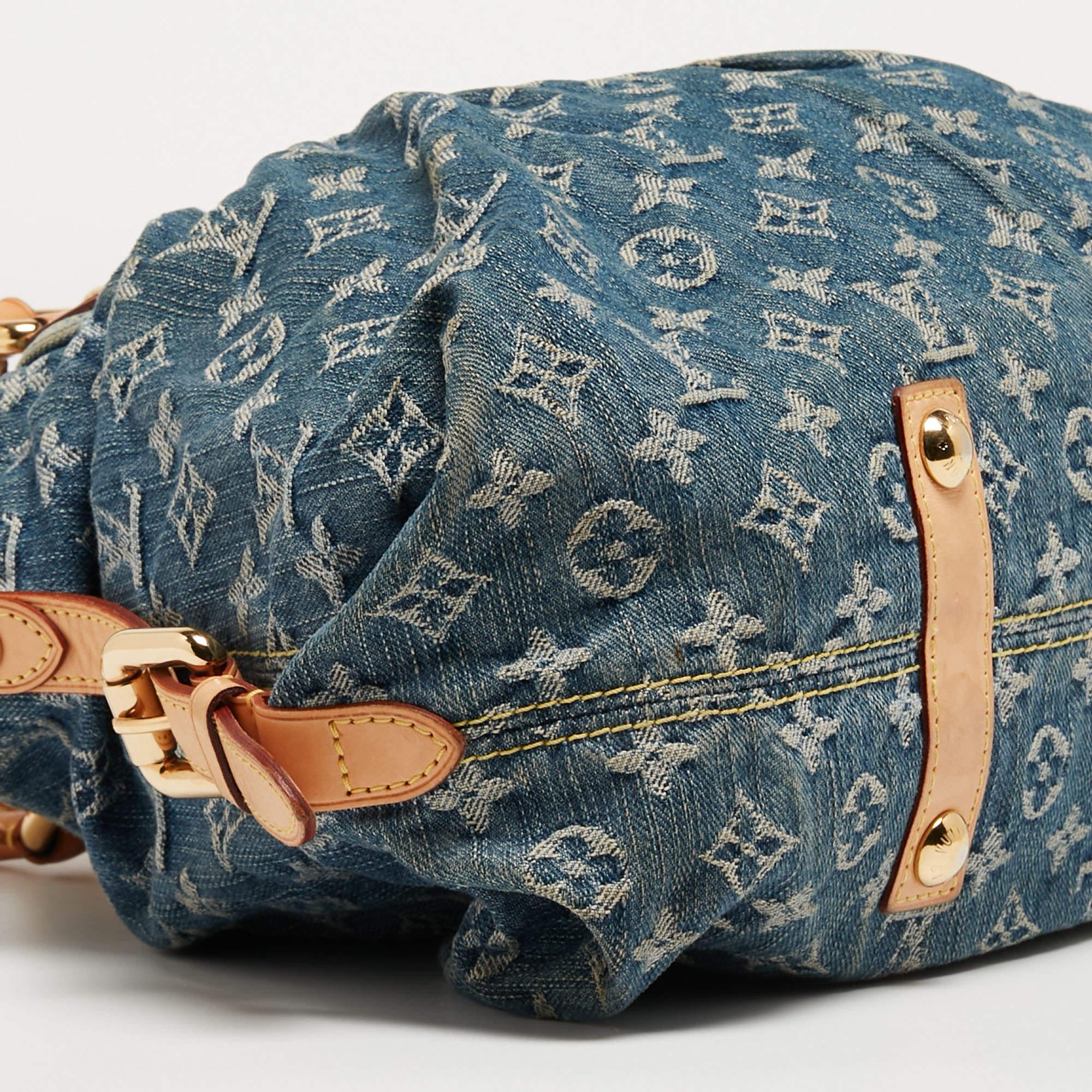 Louis Vuitton Blue Monogram Denim Neo Cabby MM Bag 3