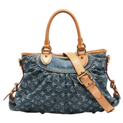 Louis Vuitton Blue Monogram Denim Neo Cabby MM Bag