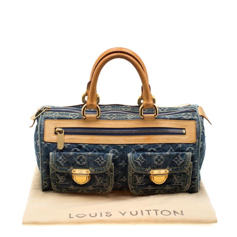 Louis Vuitton Blue Monogram Denim Neo Speedy Bag For Sale at 1stdibs