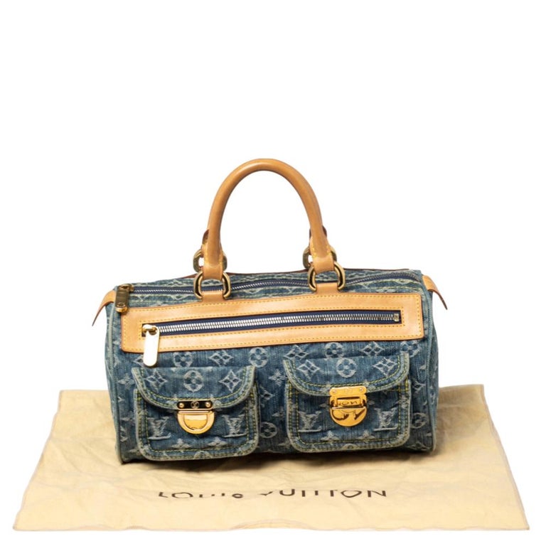 Louis Vuitton Blue Monogram Denim Neo Speedy Bag at 1stDibs