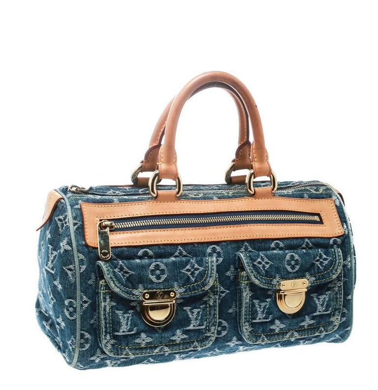Louis Vuitton Blue Monogram Denim Neo Speedy Bag For Sale at 1stdibs