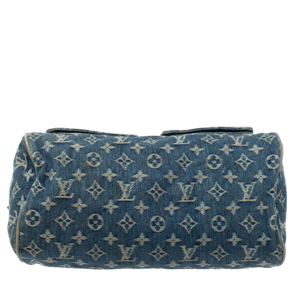 Women's Louis Vuitton Blue Monogram Denim Neo Speedy Bag