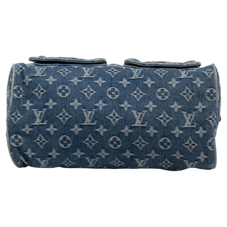 FWRD Renew Louis Vuitton Neo Speedy Monogram Denim Handbag in Medium Blue