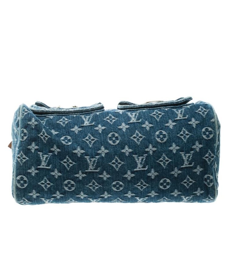 Néo speedy handbag Louis Vuitton Blue in Denim - 23007647