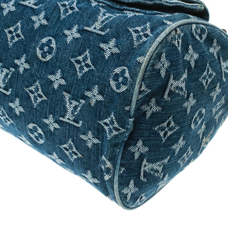 Black Louis Vuitton Blue Monogram Denim Neo Speedy Bag