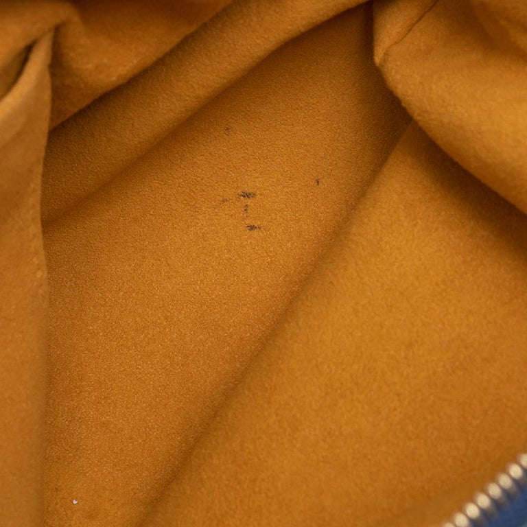 Louis Vuitton Blue Monogram Denim Neo Speedy Brown Leather Cloth ref.178516  - Joli Closet