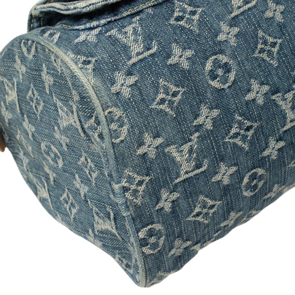 Women's Louis Vuitton Blue Monogram Denim Neo Speedy Bag
