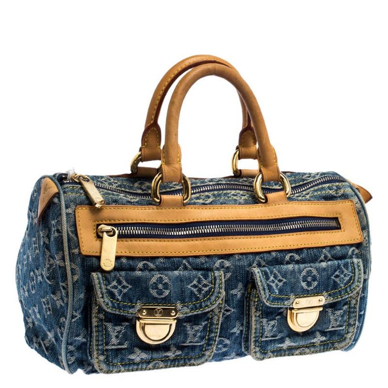 Louis Vuitton Blue Monogram Denim Neo Speedy Bag at 1stDibs