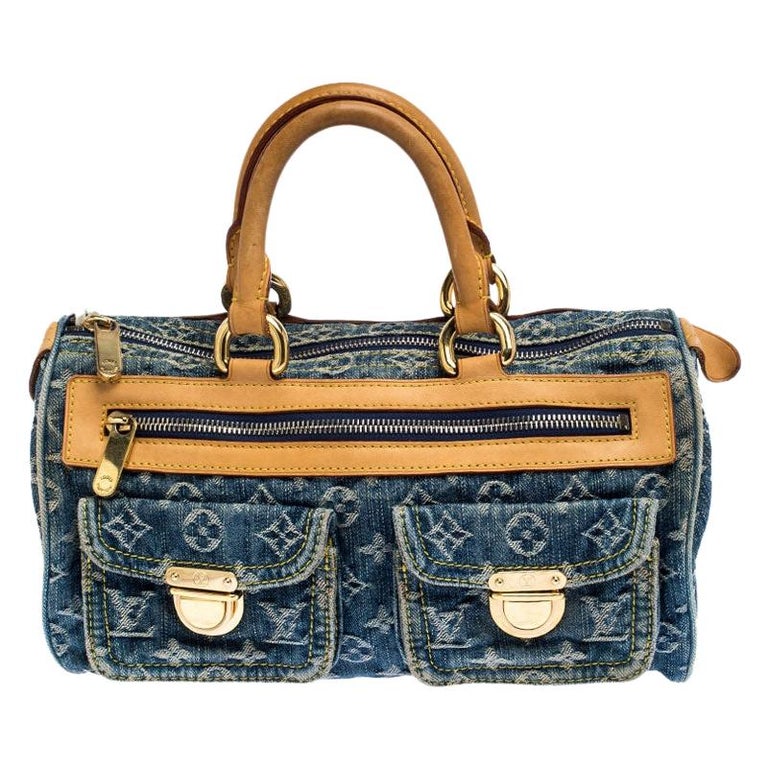 Louis Vuitton Blue Monogram Denim Neo Speedy Bag For Sale at 1stDibs