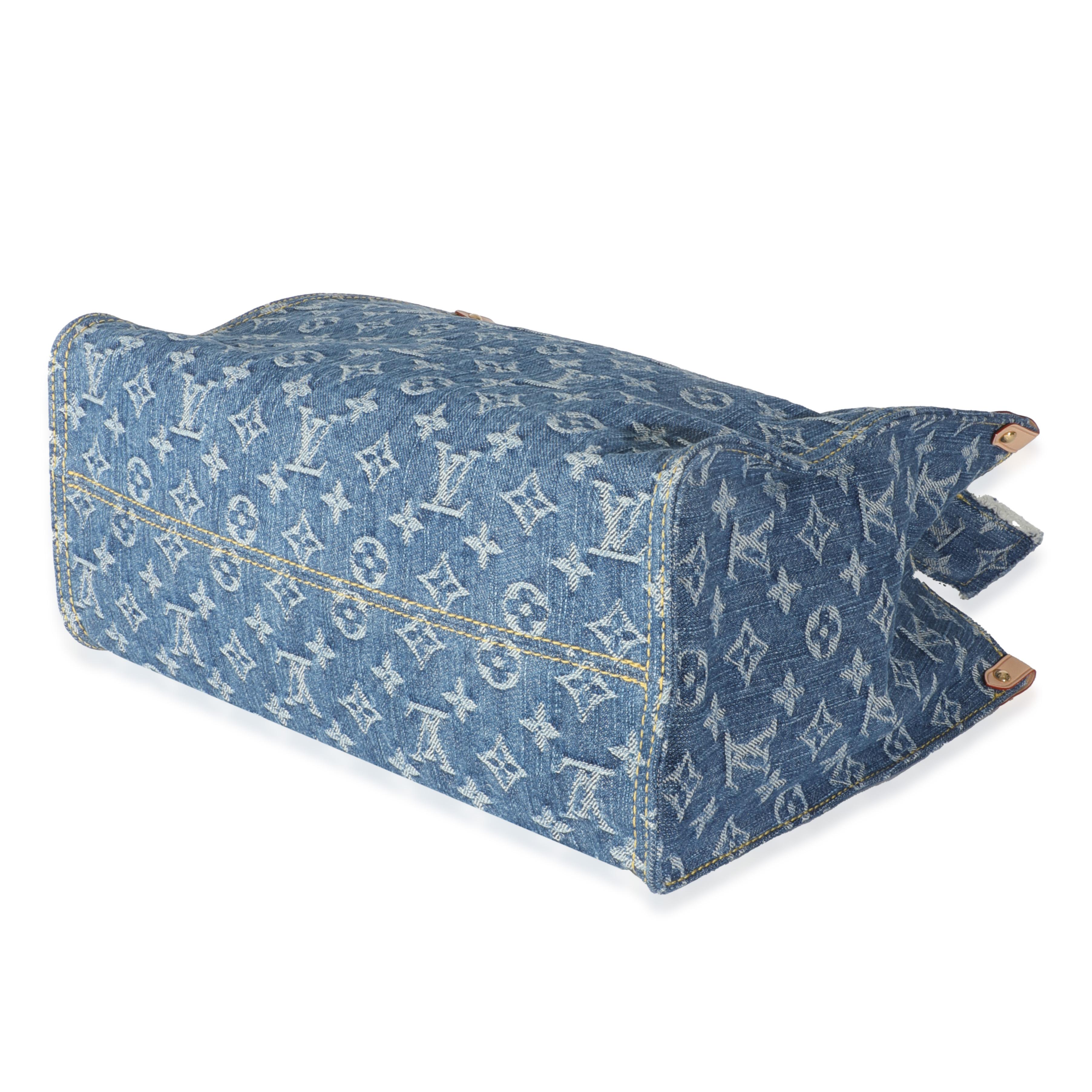 Women's Louis Vuitton Blue Monogram Denim Onthego MM
