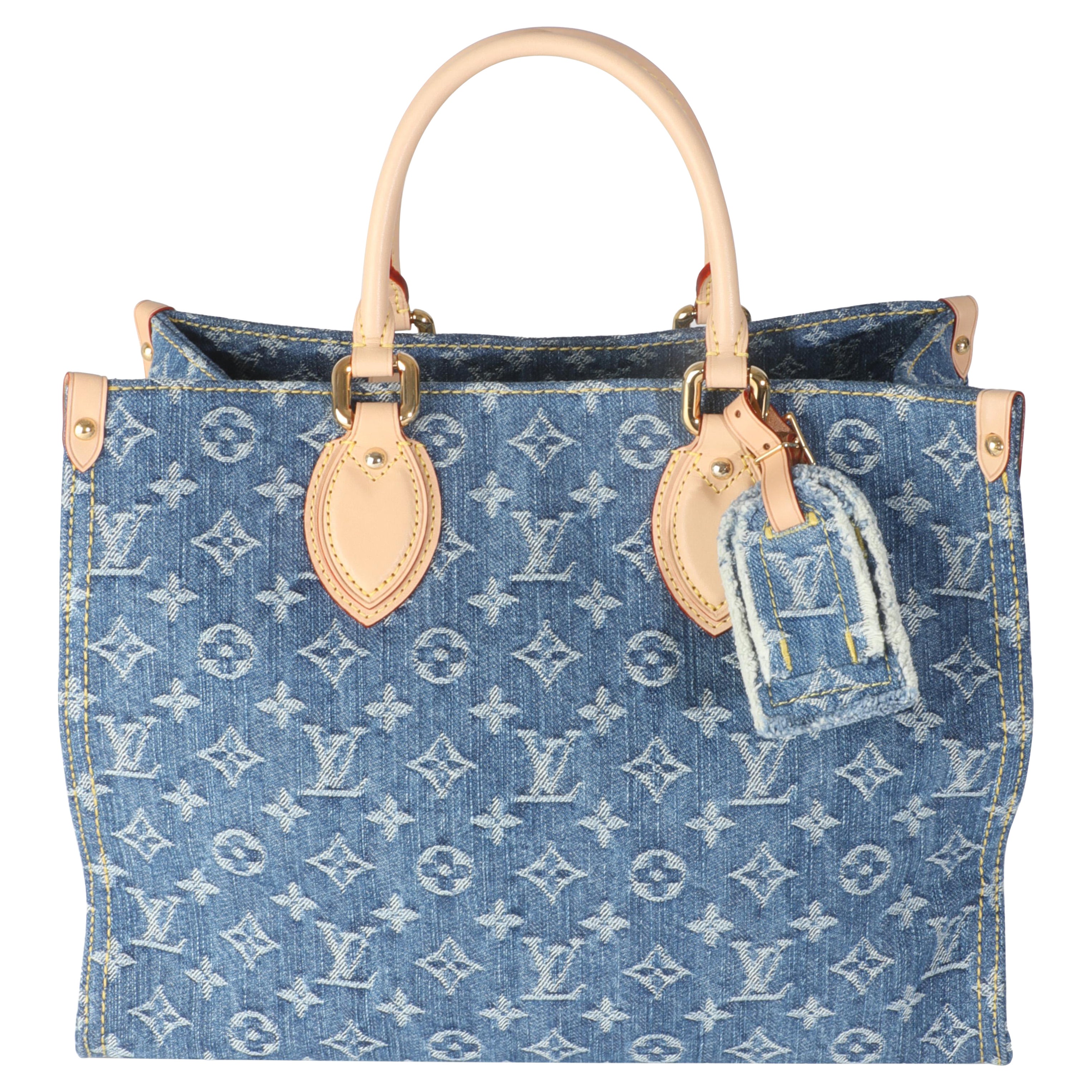 Louis Vuitton Blue Monogram Denim Onthego MM