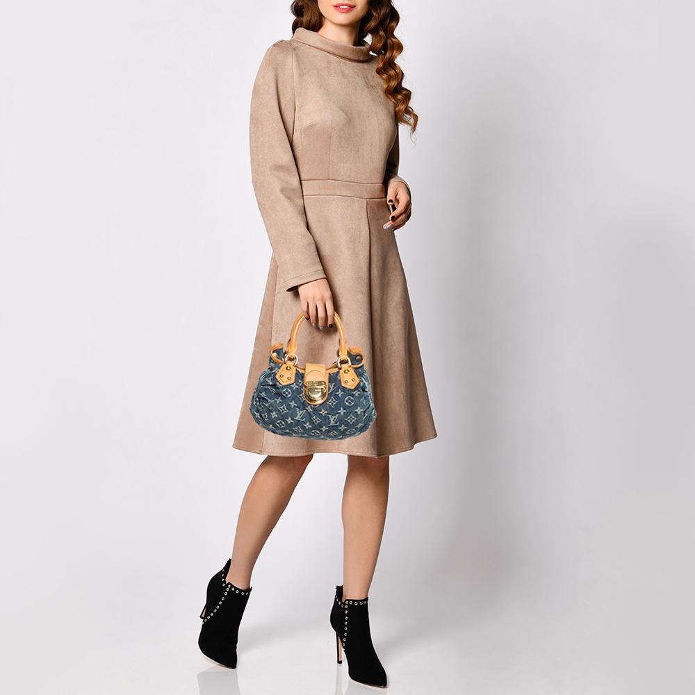 Mini Louis Vuitton 'Pleaty' Denim Monogram Bag at 1stDibs