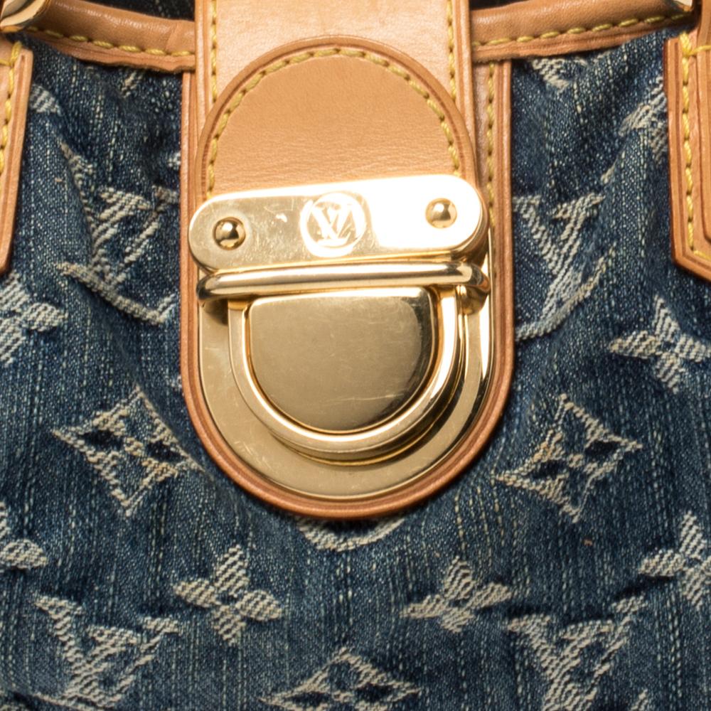 Women's Louis Vuitton Blue Monogram Denim Pleaty Bag