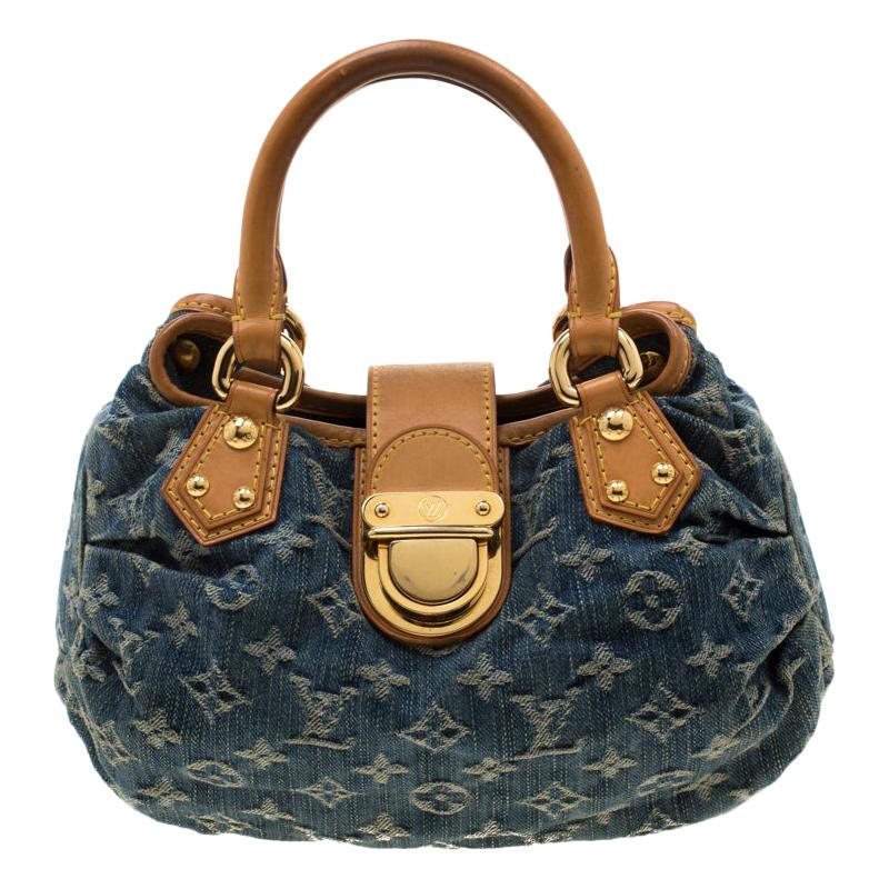 Louis Vuitton Blue Monogram Denim Pleaty Bag For Sale at 1stDibs | louis vuitton denim pleaty bag
